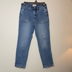 Sneak Peek Blue Ankle Cropped Jeans